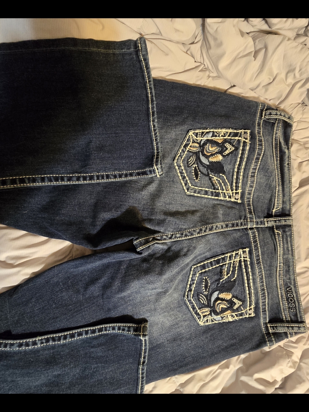 Vigoss Blue Distressed Stretch Jeans - Pair - Picture 5 of 8